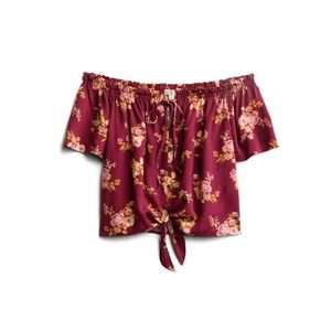 Floral Off-the-Shoulder Crop Top